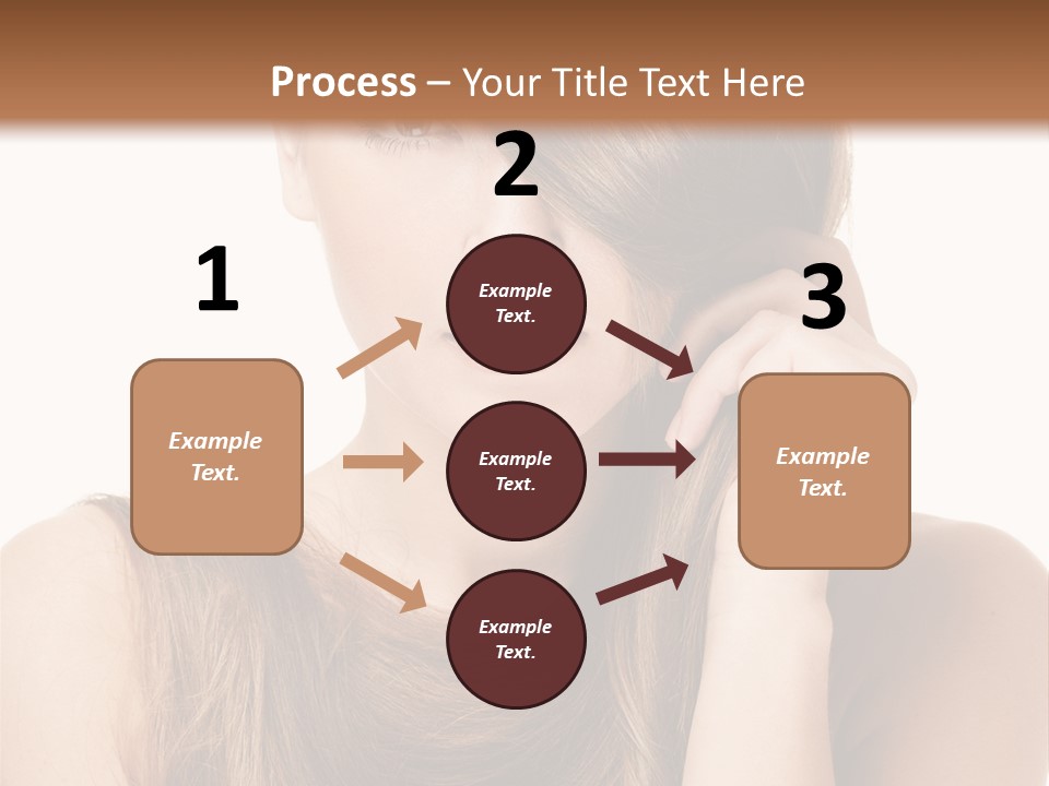Eyes Female Hairstyle PowerPoint Template