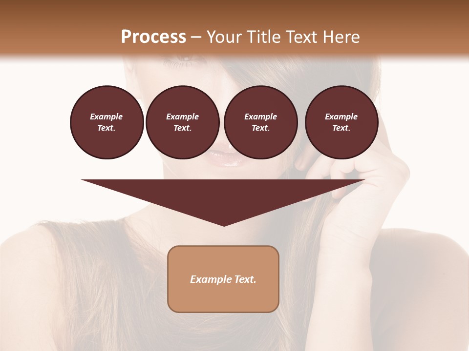 Eyes Female Hairstyle PowerPoint Template