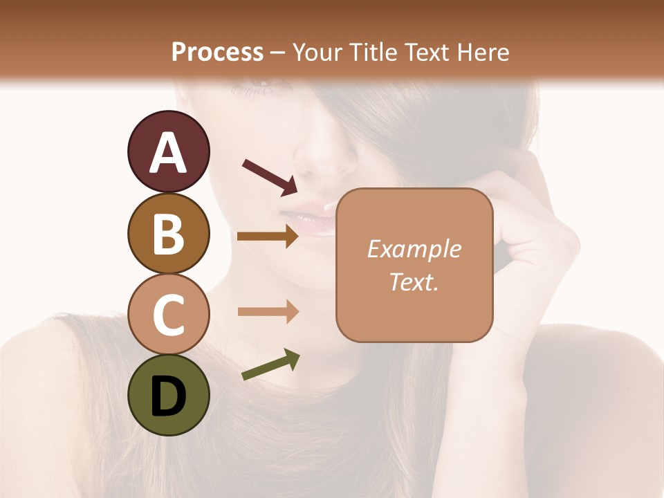 Eyes Female Hairstyle PowerPoint Template