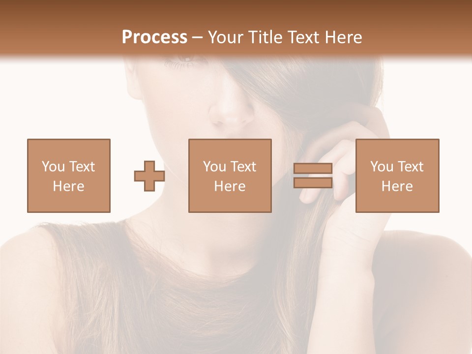 Eyes Female Hairstyle PowerPoint Template