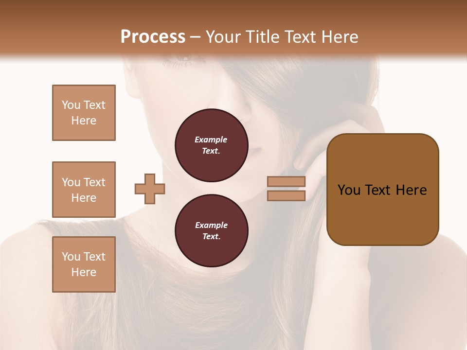 Eyes Female Hairstyle PowerPoint Template