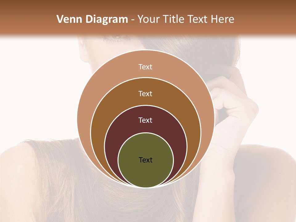 Eyes Female Hairstyle PowerPoint Template