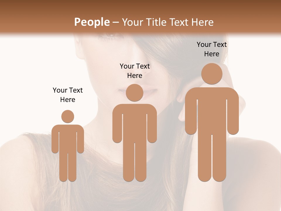 Eyes Female Hairstyle PowerPoint Template