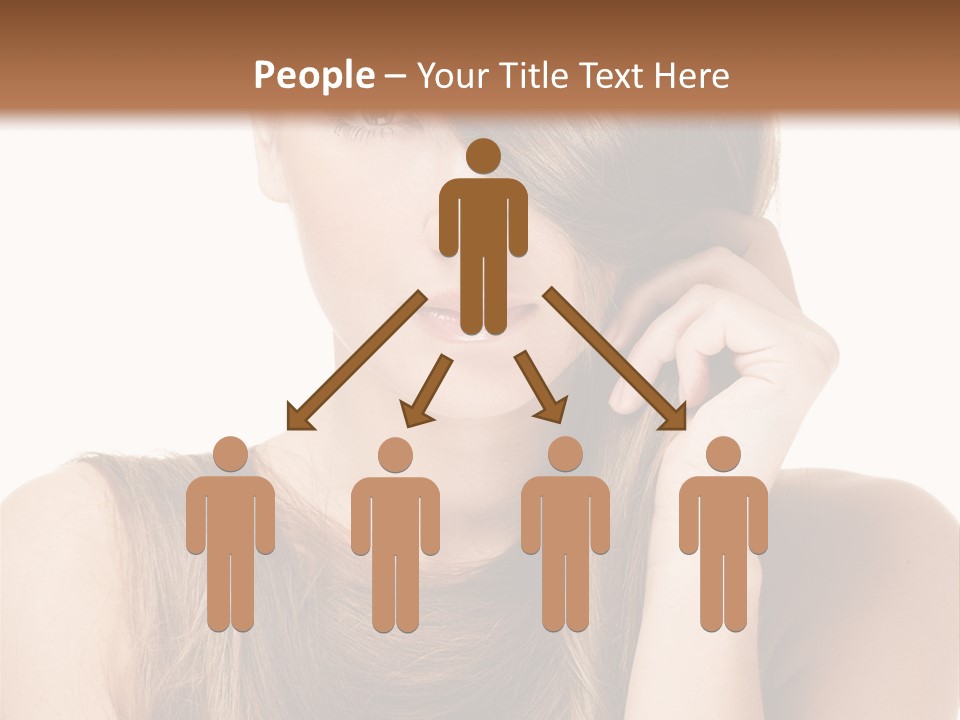 Eyes Female Hairstyle PowerPoint Template