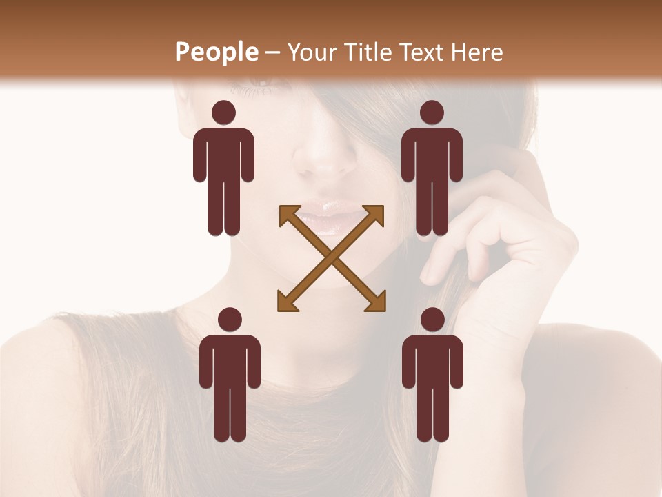 Eyes Female Hairstyle PowerPoint Template