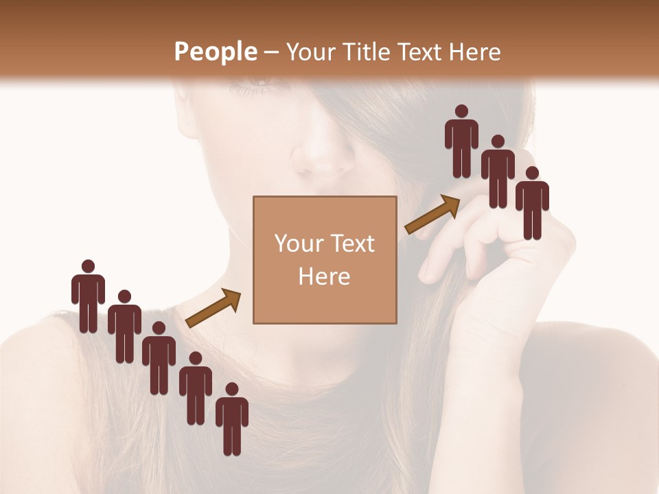 Eyes Female Hairstyle PowerPoint Template