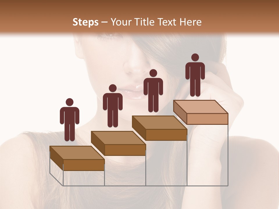 Eyes Female Hairstyle PowerPoint Template