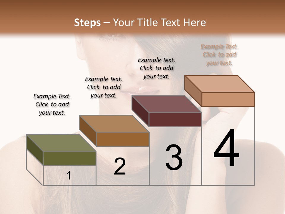 Eyes Female Hairstyle PowerPoint Template