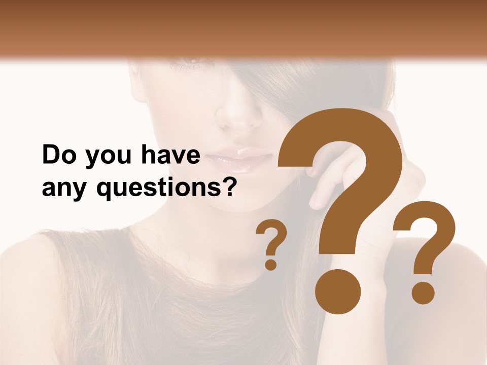 Eyes Female Hairstyle PowerPoint Template