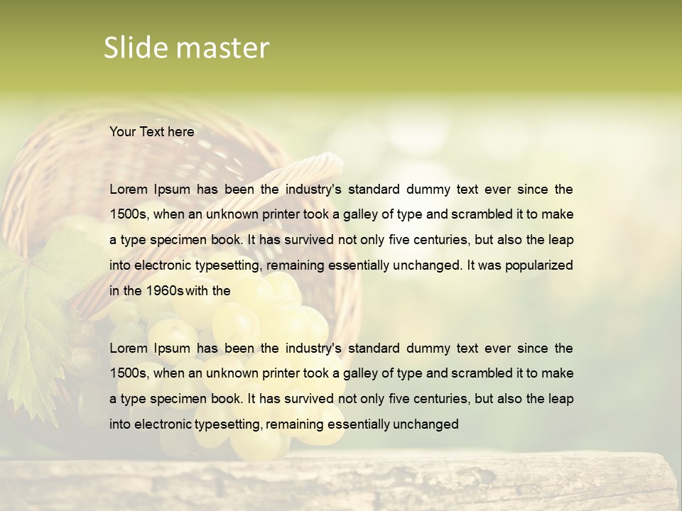 Wholesome Basket Closeup PowerPoint Template