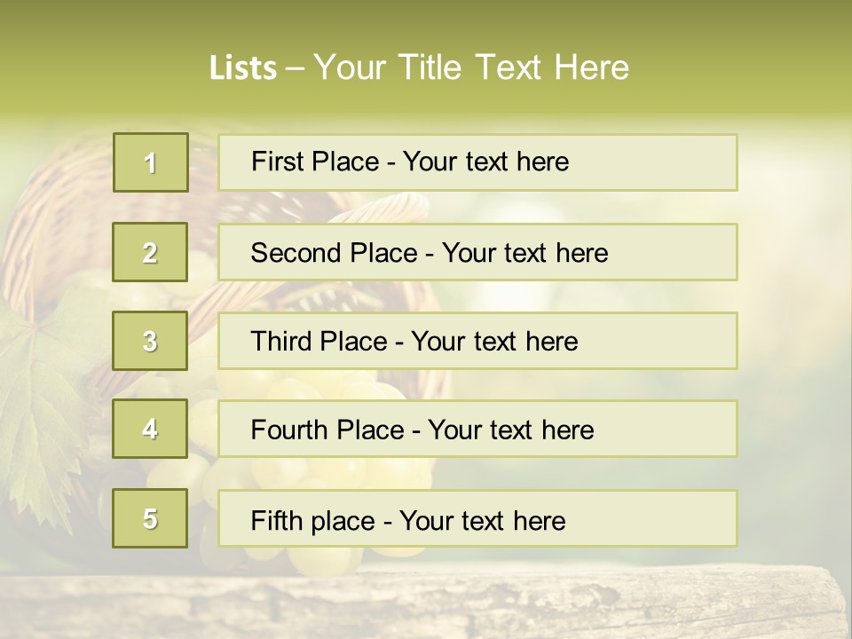 Wholesome Basket Closeup PowerPoint Template