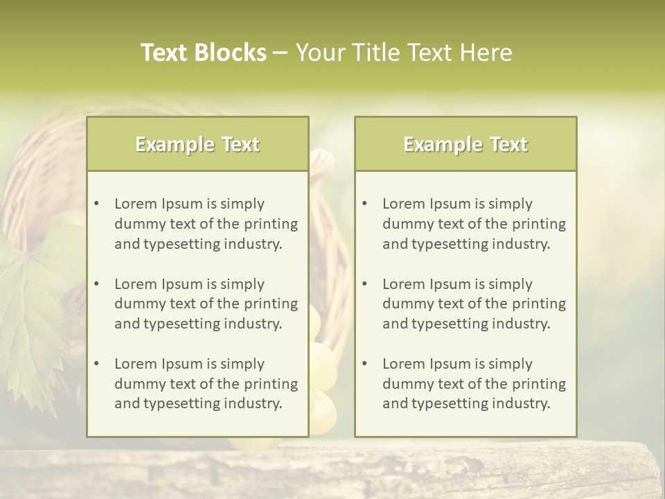 Wholesome Basket Closeup PowerPoint Template