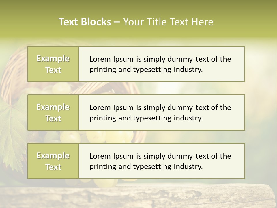 Wholesome Basket Closeup PowerPoint Template