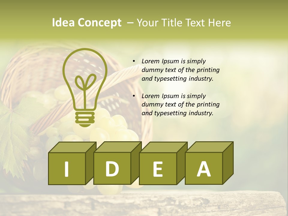 Wholesome Basket Closeup PowerPoint Template