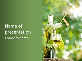 Table Wineglass Eco PowerPoint Template