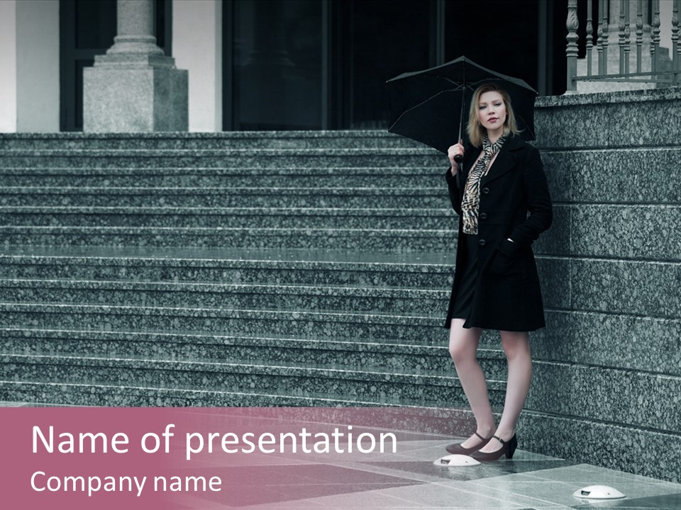 Beautiful Lonely Pensive PowerPoint Template