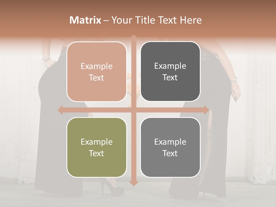 Twins Dress Long PowerPoint Template