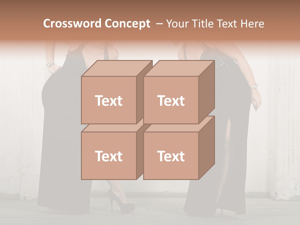 Twins Dress Long PowerPoint Template