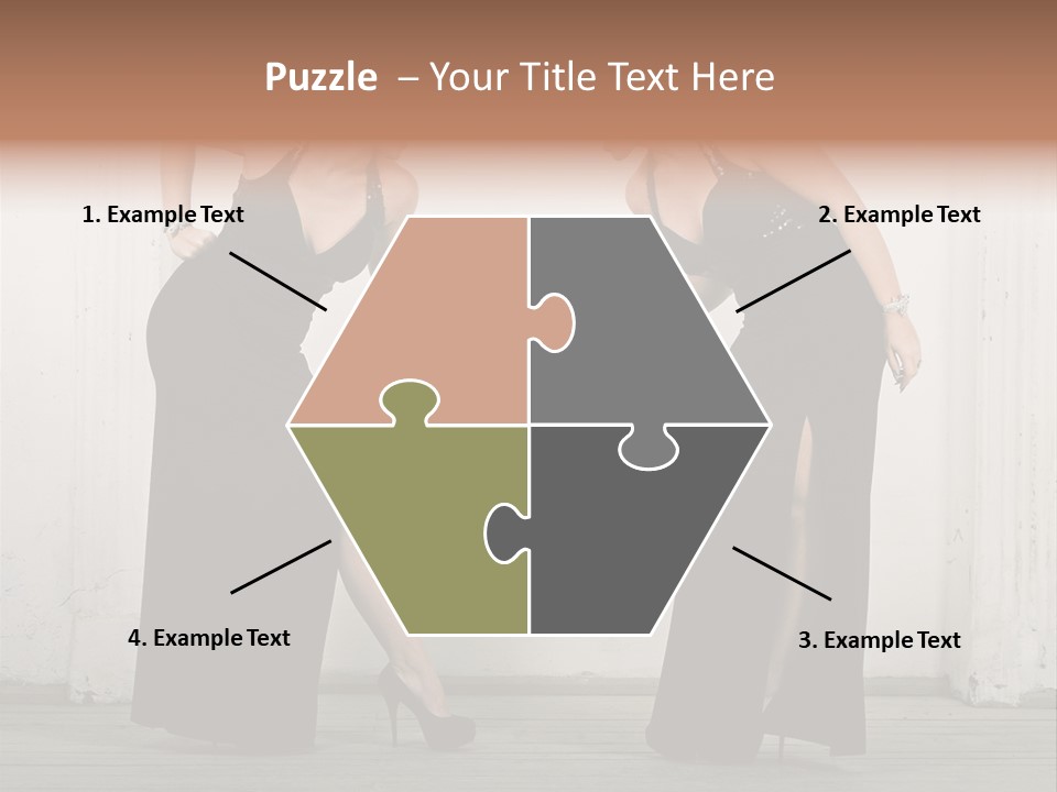 Twins Dress Long PowerPoint Template