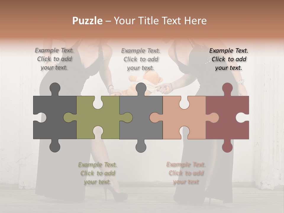 Twins Dress Long PowerPoint Template