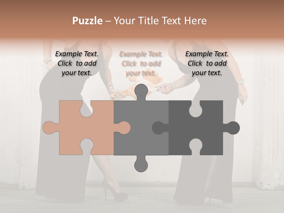 Twins Dress Long PowerPoint Template