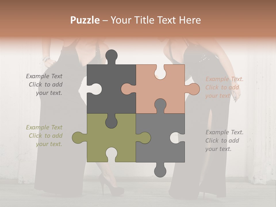 Twins Dress Long PowerPoint Template