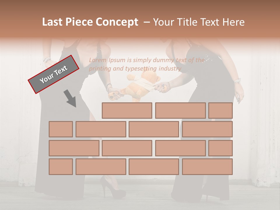 Twins Dress Long PowerPoint Template