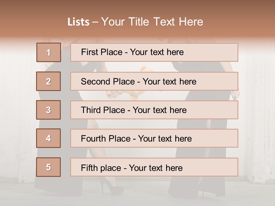 Twins Dress Long PowerPoint Template
