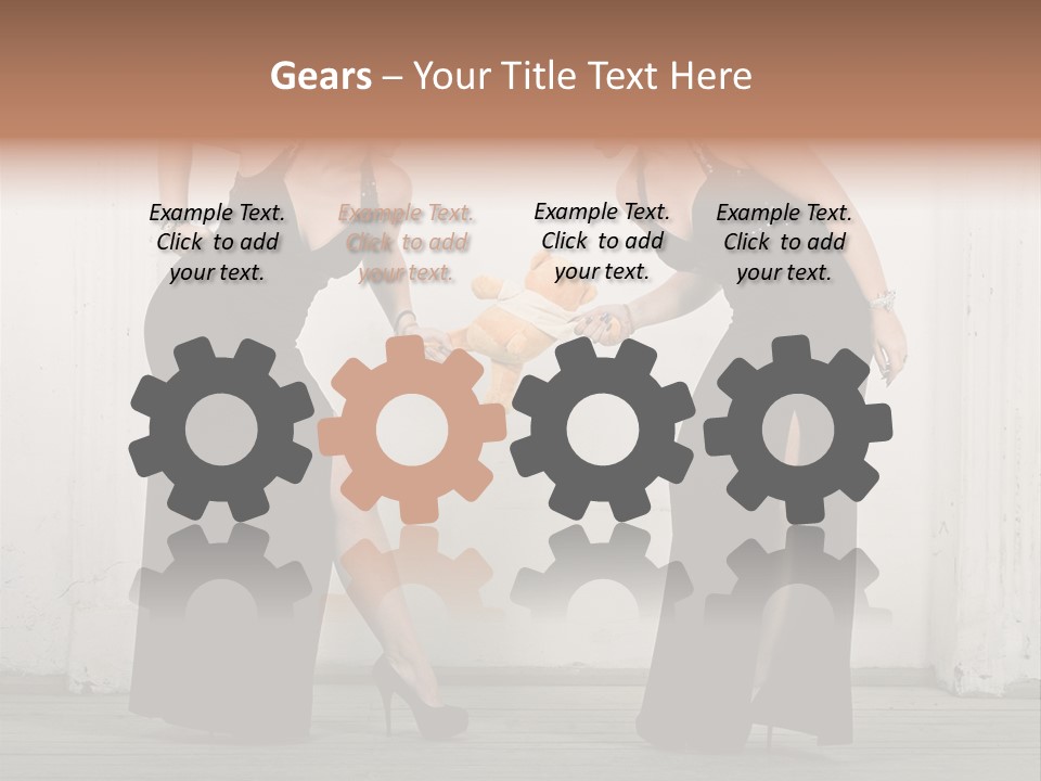 Twins Dress Long PowerPoint Template