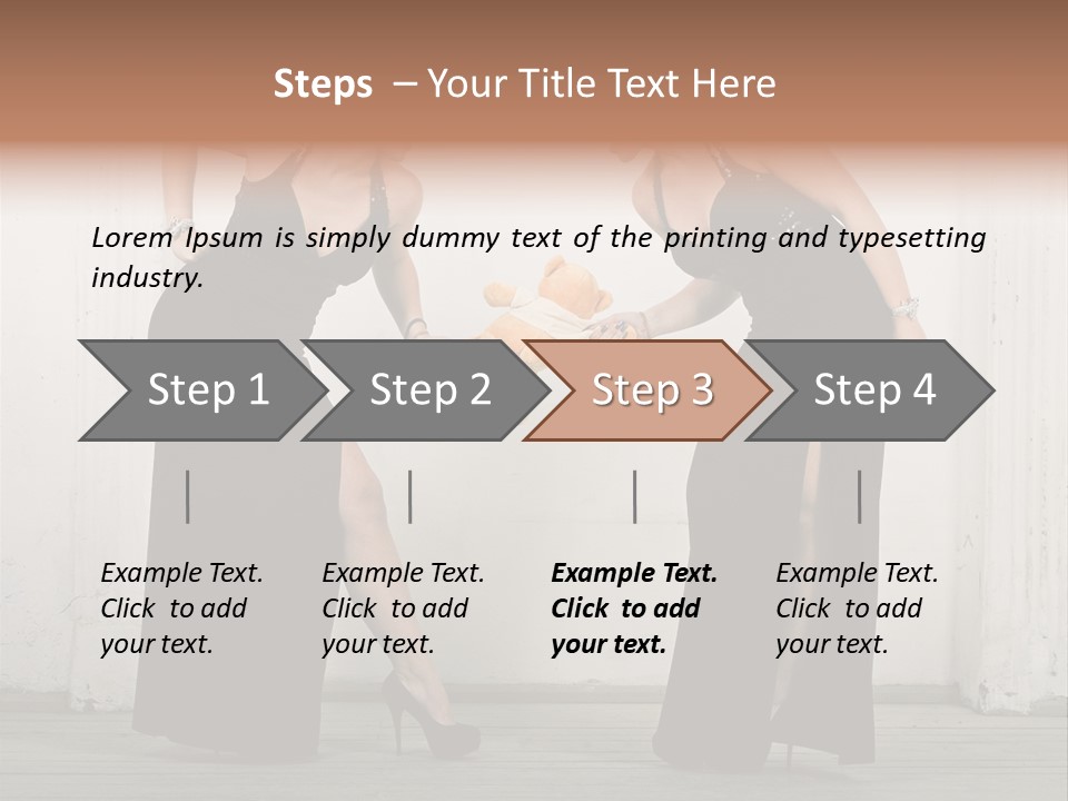Twins Dress Long PowerPoint Template