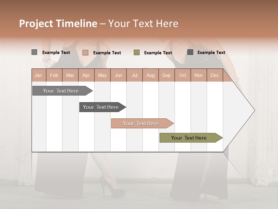 Twins Dress Long PowerPoint Template