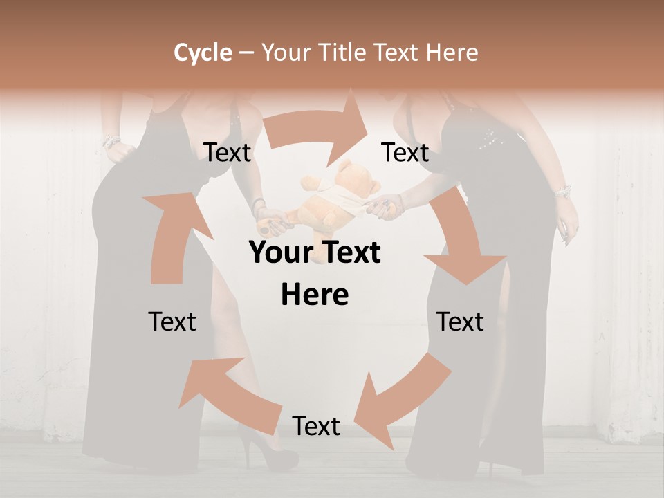 Twins Dress Long PowerPoint Template