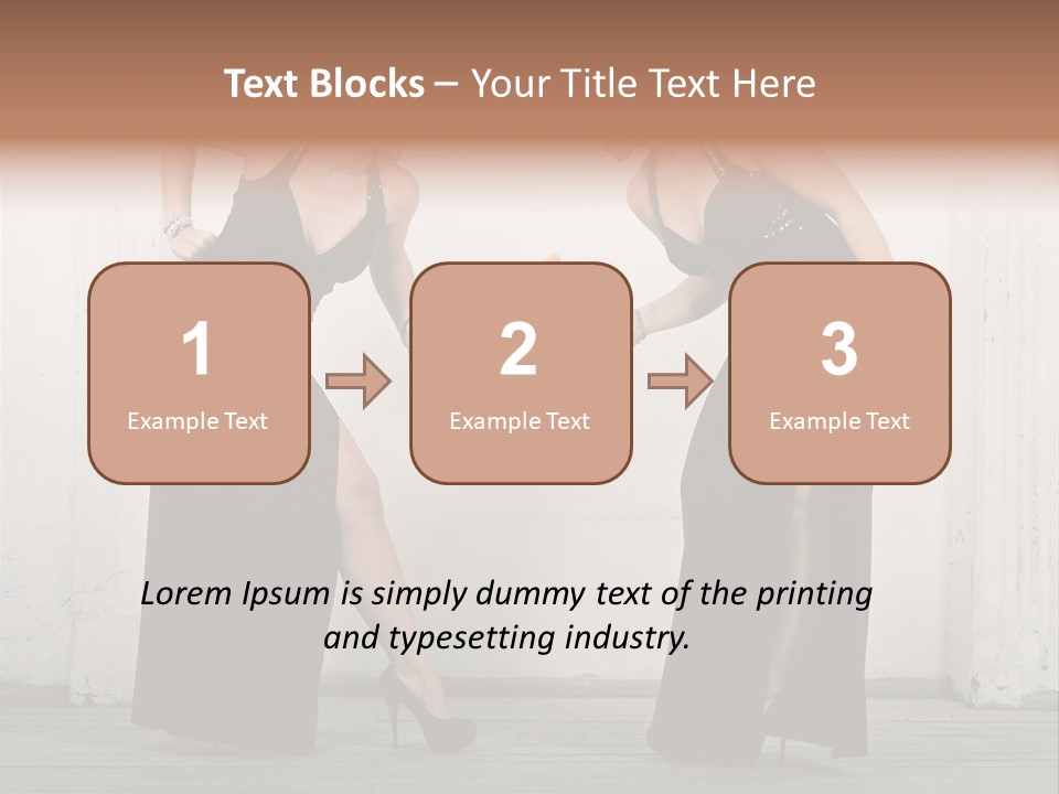 Twins Dress Long PowerPoint Template