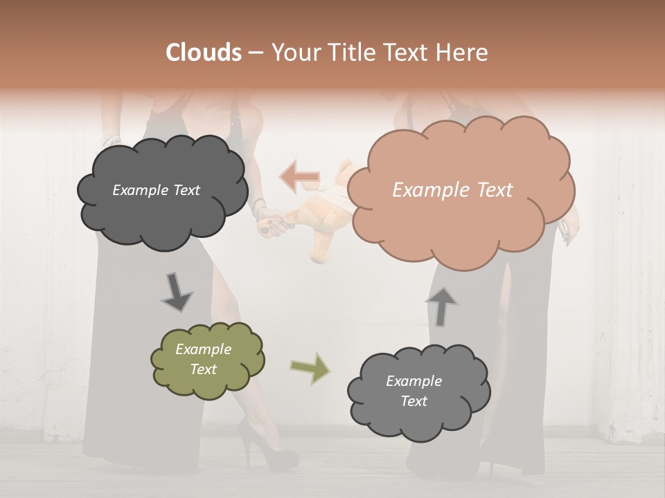 Twins Dress Long PowerPoint Template