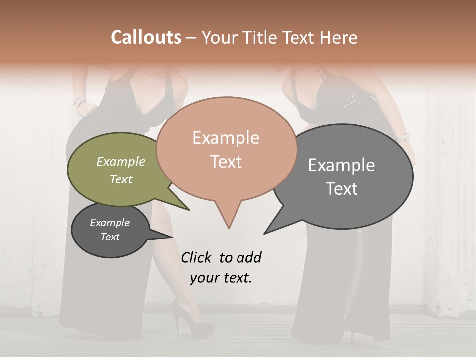 Twins Dress Long PowerPoint Template