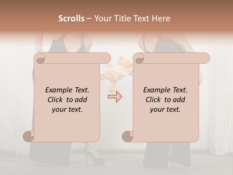 Twins Dress Long PowerPoint Template