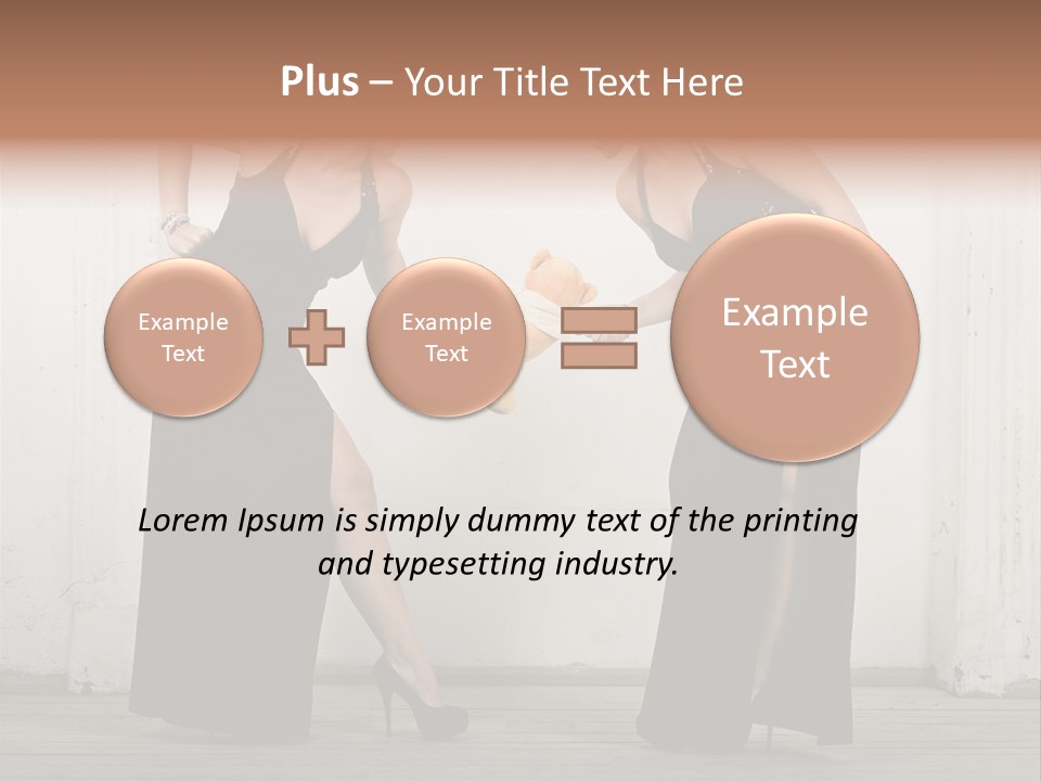 Twins Dress Long PowerPoint Template
