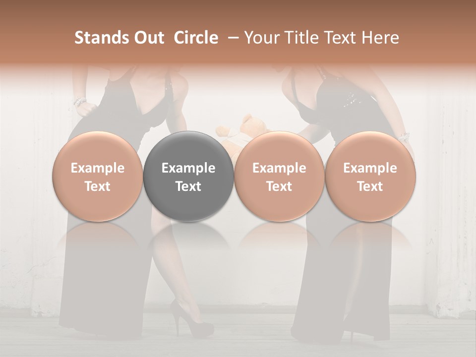 Twins Dress Long PowerPoint Template