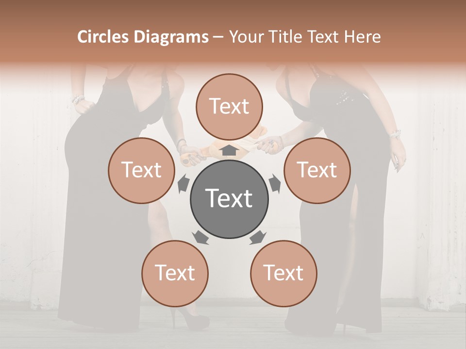 Twins Dress Long PowerPoint Template