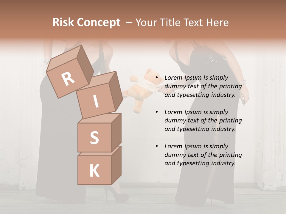 Twins Dress Long PowerPoint Template