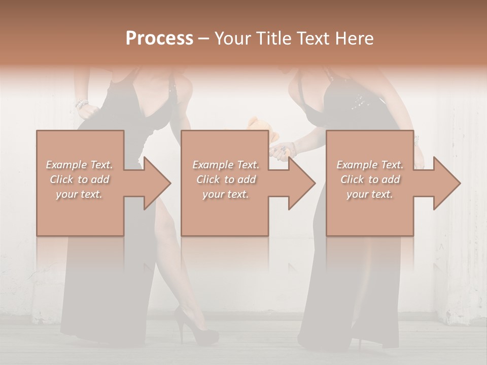Twins Dress Long PowerPoint Template