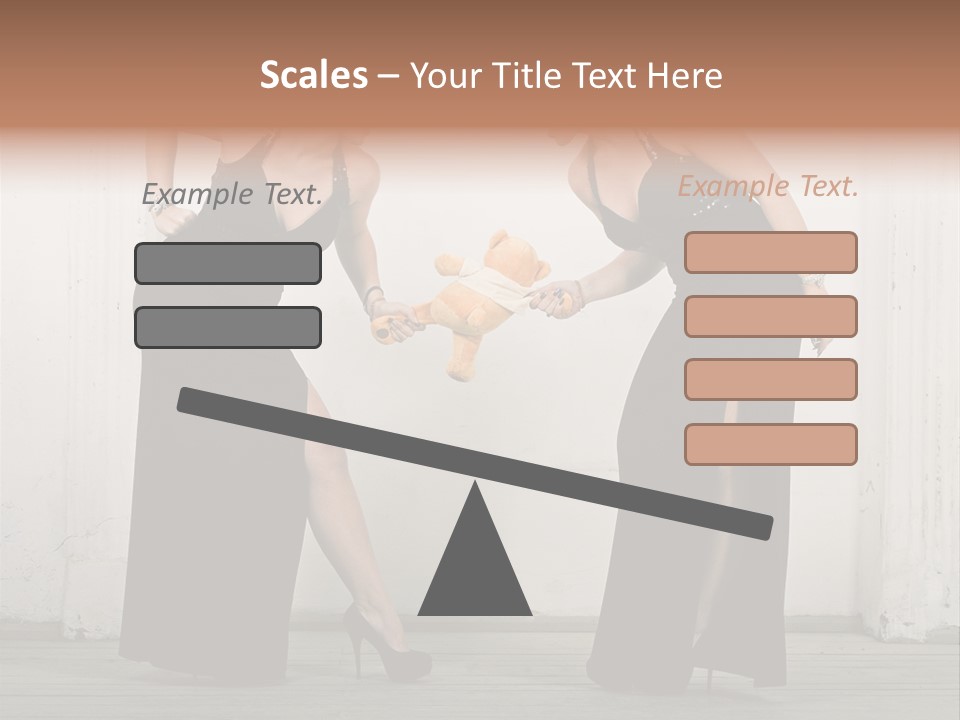 Twins Dress Long PowerPoint Template