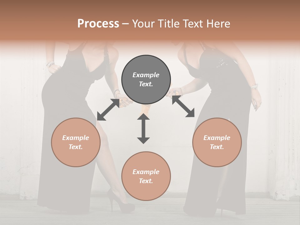 Twins Dress Long PowerPoint Template