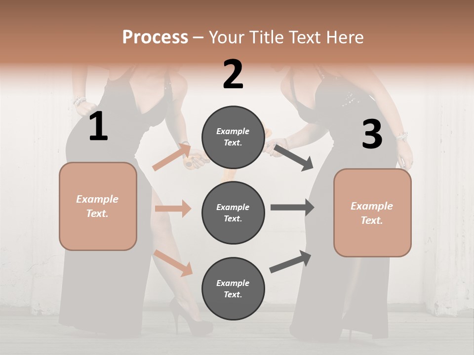 Twins Dress Long PowerPoint Template