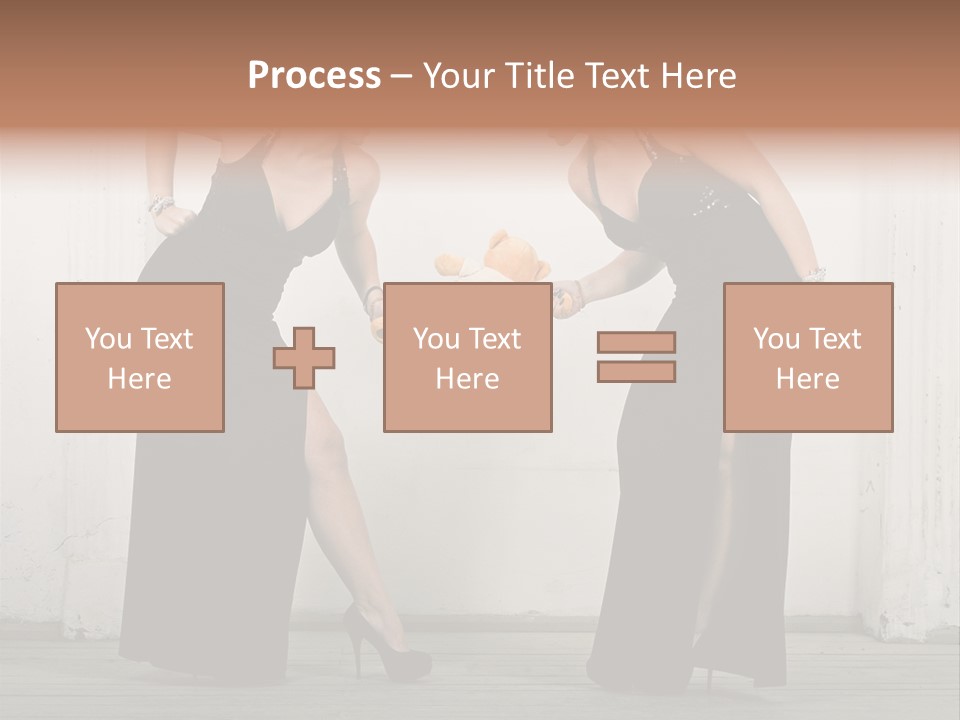 Twins Dress Long PowerPoint Template
