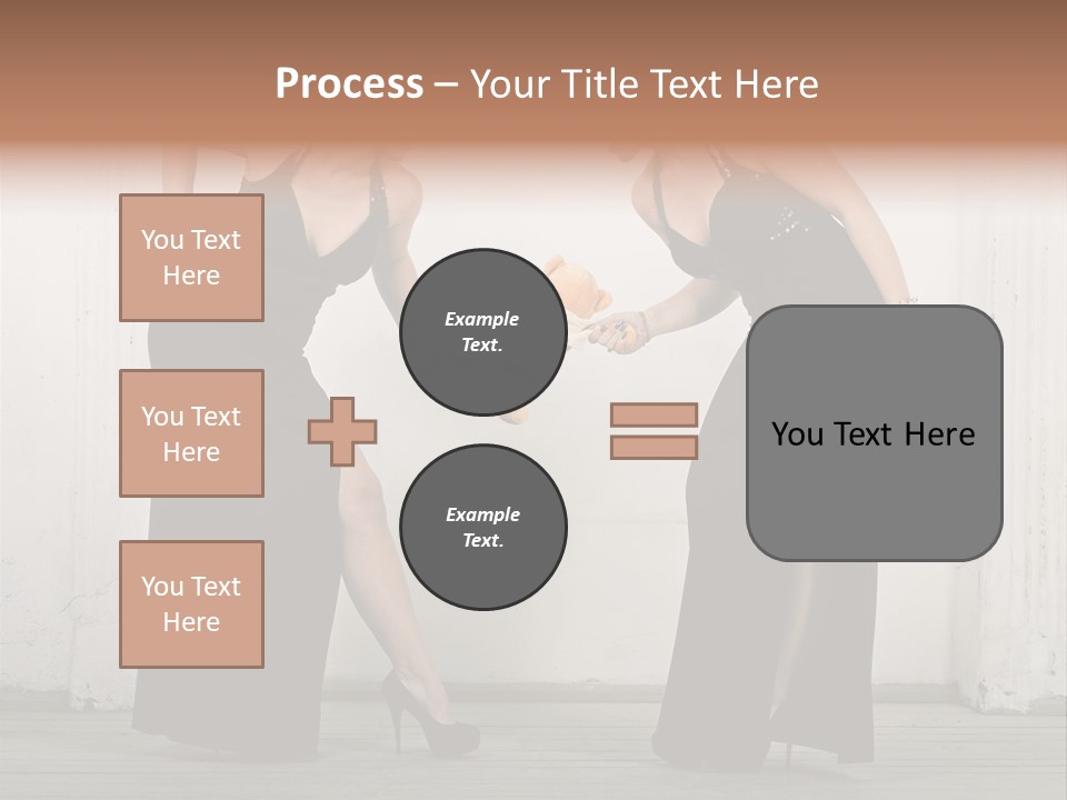 Twins Dress Long PowerPoint Template
