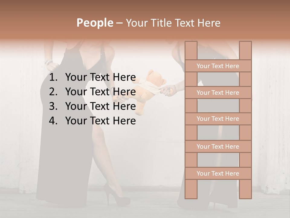 Twins Dress Long PowerPoint Template