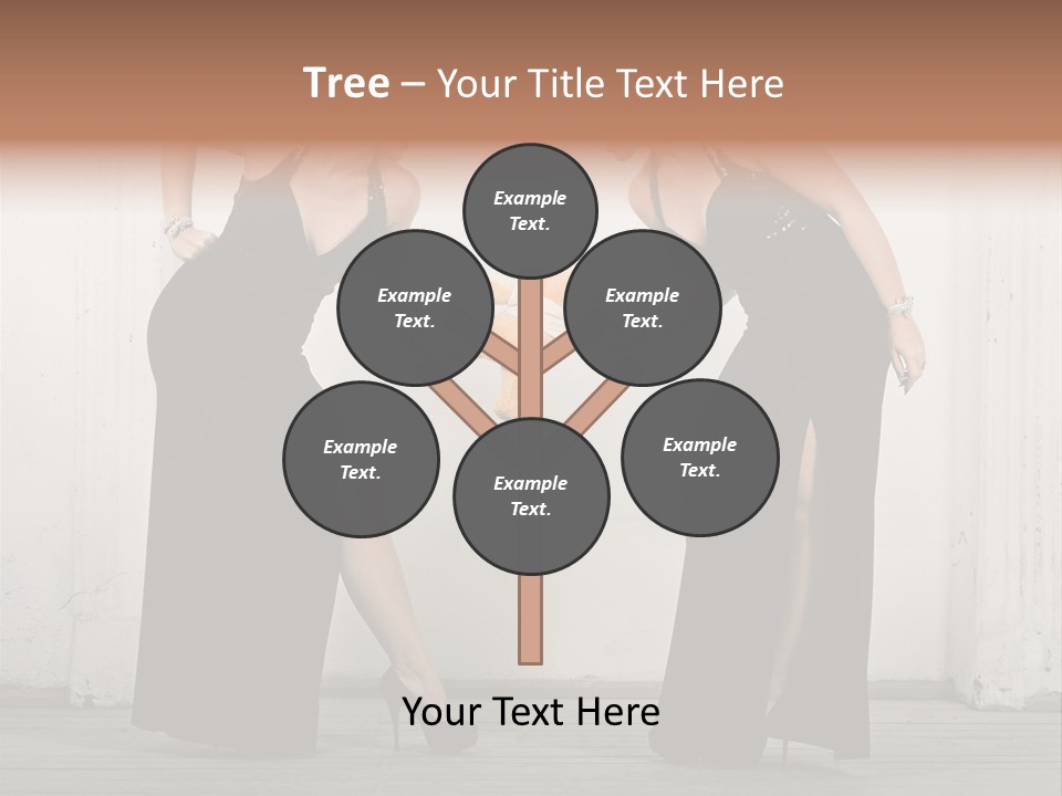 Twins Dress Long PowerPoint Template