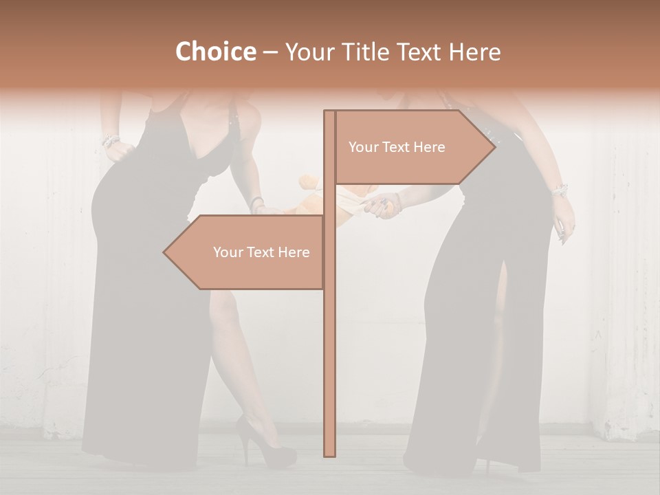 Twins Dress Long PowerPoint Template