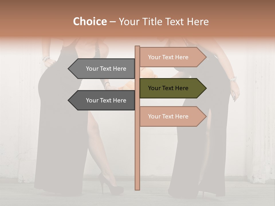 Twins Dress Long PowerPoint Template
